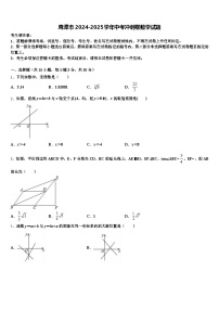鹰潭市2024-2025学年中考冲刺卷数学试题含解析