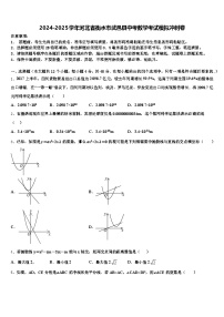 2024-2025学年河北省衡水市武邑县中考数学考试模拟冲刺卷含解析