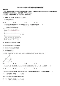 2024-2025学年彰武县中考数学押题试卷含解析