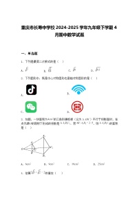 重庆市长寿中学校2024-2025学年九年级下学期4月期中数学试题（含答案解析）
