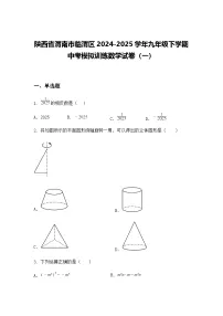 陕西省渭南市临渭区2024-2025学年九年级下学期中考模拟训练数学试卷（一）（含答案解析）