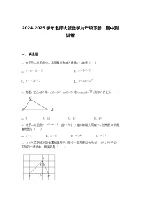 2024-2025学年北师大版数学九年级下册  期中测试卷（含答案解析）