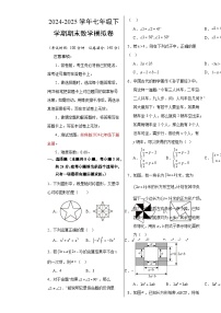 七年级数学期末模拟卷（考试版A3）【测试范围：苏科版七下全册】（徐州专用）-A4