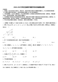2024-2025学年无极县中考数学对点突破模拟试卷含解析