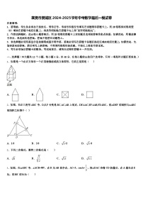 襄樊市樊城区2024-2025学年中考数学最后一模试卷含解析