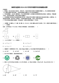衢州市龙游县2024-2025学年中考数学对点突破模拟试卷含解析