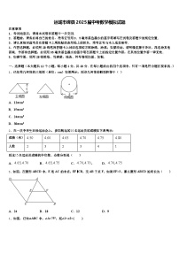 运城市绛县2025届中考数学模拟试题含解析