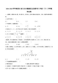 2024-2025学年黑龙江省大庆市肇源县五校联考八年级（下）开学数学试卷-自定义类型