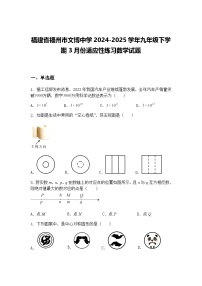 福建省福州市文博中学2024-2025学年九年级下学期3月份适应性练习数学试题（含答案解析）