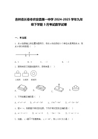 吉林省长春市农安县第一中学2024-2025学年九年级下学期3月考试数学试卷（含答案解析）