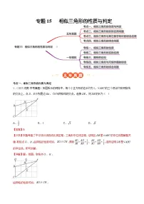 中考数学 专题练习15 相似三角形的性质与判定（河南专用）（解析版）