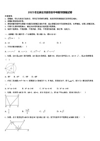 2025年石家庄市新华区中考数学四模试卷含解析