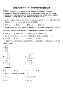 安徽省六安市2024-2025学年中考数学适应性模拟试题含解析