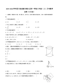 2025-2026学年四川省成都市锦江区师一学校八年级（上）月考数学试卷（9月份）-自定义类型