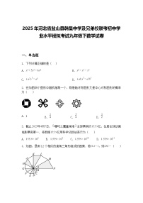 2025年河北省盐山县韩集中学及兄弟校联考初中学业水平模拟考试九年级下数学试卷（含答案解析）