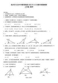 浙江省杭州市大关中学教育集团2025-2026学年八年级上学期10月月考数学试卷