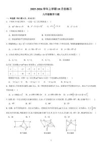 福建省漳州第一中学2025-2026学年九年级上学期第一次月考数学试卷（10月）