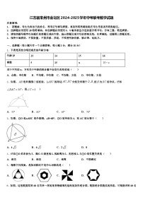江苏省常州市金坛区2024-2025学年中考联考数学试题含解析