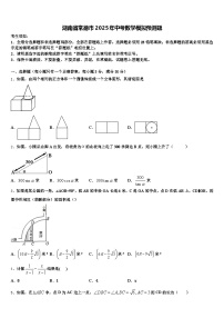 湖南省常德市2025年中考数学模拟预测题含解析