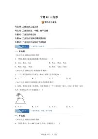 专题01三角形（期中真题 长沙专用）八年级数学上册人教版2024（含答案）