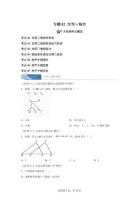 专题02全等三角形7考点（期中真题 云南专用）八年级数学上册新教材人教版）含答案