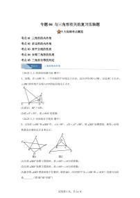 专题04与三角形有关的复习压轴题5大高频考点（期中真题）八年级数学上册【含答案】（含答案）