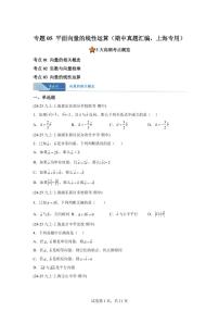 专题05平面向量的线性运算（期中真题 上海专用）九年级数学上册（沪教版上海）含答案