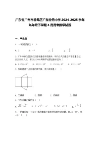 广东省广州市番禺区广东仲元中学2024-2025学年九年级下学期4月月考数学试题（含答案解析）