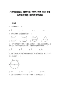 广西壮族自治区 桂林市第一中学2024-2025学年九年级下学期3月月考数学试题（含答案解析）