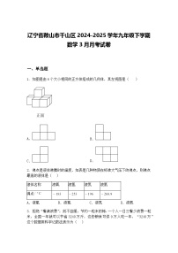 辽宁省鞍山市千山区2024-2025学年九年级下学期数学3月月考试卷（含答案解析）