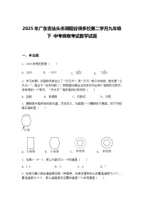 2025年广东省汕头市潮阳谷饶多校第二学月九年级下 中考摸底考试数学试题（含答案解析）