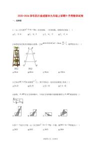 2025_2026学年四川省成都市九年级上学期9月考数学试题【答案】