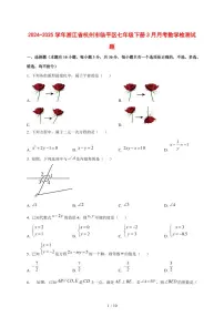 2024_2025学年度浙江省杭州市临平区七年级下学期3月月考数学试卷 [答案]