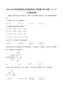 2025-2026学年陕西省西安市陕西师范大学附属中学九年级（上）10月考数学试卷-自定义类型