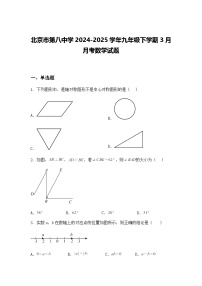 北京市第八中学2024-2025学年九年级下学期3月月考数学试题（含答案解析）