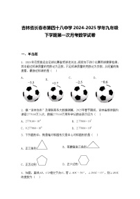 吉林省长春市第四十八中学2024-2025学年九年级下学期第一次月考数学试卷（含答案解析）