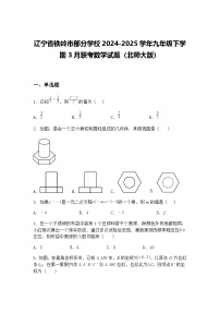 辽宁省铁岭市部分学校2024-2025学年九年级下学期3月联考数学试题（北师大版）（含答案解析）