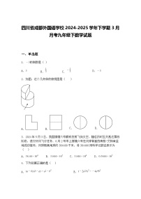 四川省成都外国语学校2024-2025学年下学期3月月考九年级下数学试题（含答案解析）