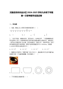 河南省郑州市金水区2024-2025学年九年级下学期第一次联考数学试题试卷（含答案解析）