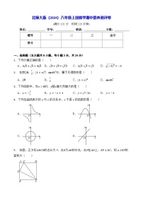 北师大版（2024）八年级上册数学期中素养测评卷（含答案）