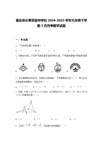 重庆市长寿实验中学校2024-2025学年九年级下学期3月月考数学试题（含答案解析）
