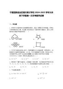 宁夏回族自治区银川英才学校2024-2025学年九年级下学期第一次月考数学试卷（含答案解析）