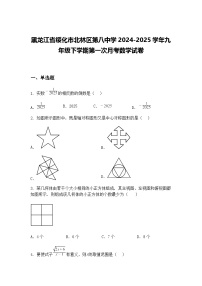 黑龙江省绥化市北林区第八中学2024-2025学年九年级下学期第一次月考数学试卷（含答案解析）