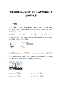 河南省信阳市2024-2025学年九年级下学期第一次月考数学试题（含答案解析）