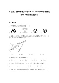 广东省广州市第十六中学2024-2025学年下学期九年级下数学适应性练习（含答案解析）