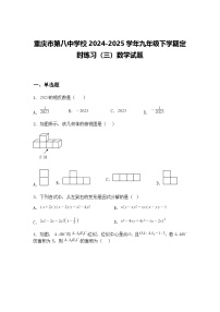 重庆市第八中学校2024-2025学年九年级下学期定时练习（三）数学试题（含答案解析）