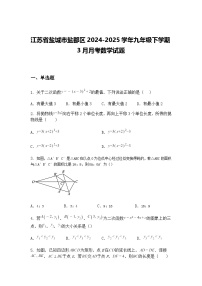 江苏省盐城市盐都区2024-2025学年九年级下学期3月月考数学试题（含答案解析）