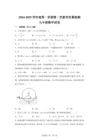 江苏省连云港市灌云县西片2024_2025学年九年级上册（10月）月考数学试题 [附答案]