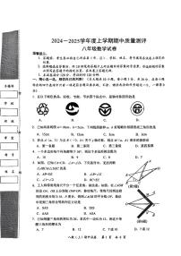 湖北省孝感市汉川市2024-2025学年八年级上学期期中考试数学试卷