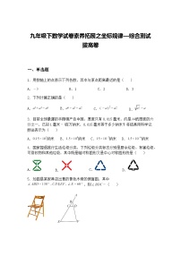 九年级下数学试卷素养拓展之坐标规律—综合测试拔高卷（含答案解析）